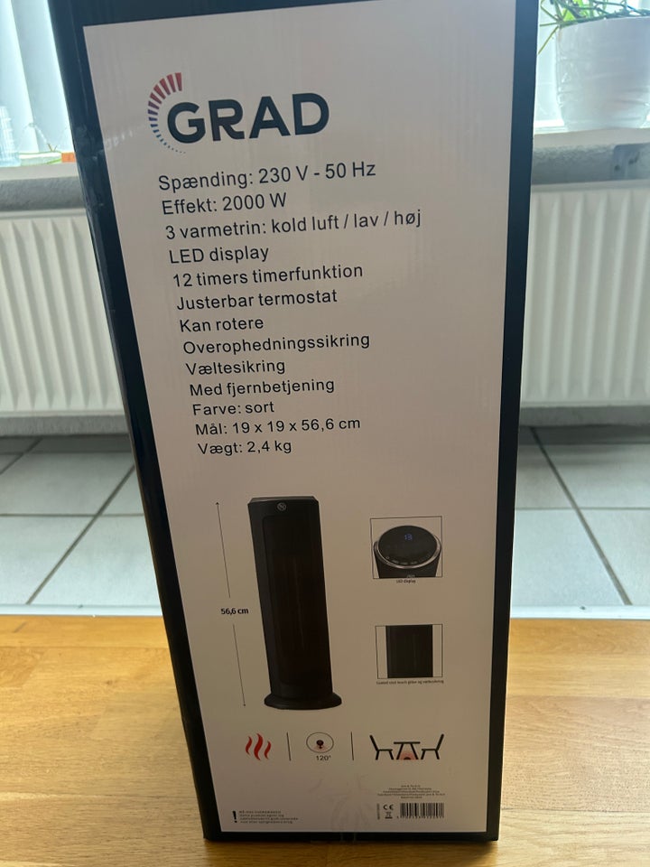 Varmeblæser, NY/UBRUGT “GRAD”