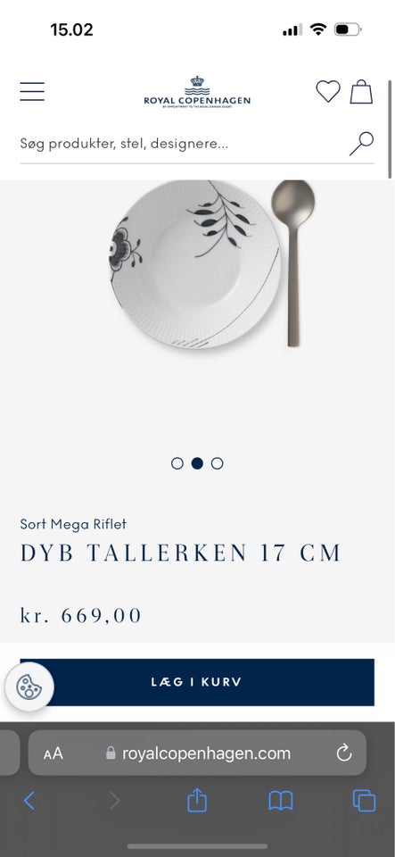 Porcelæn Dyb tallerken Royal