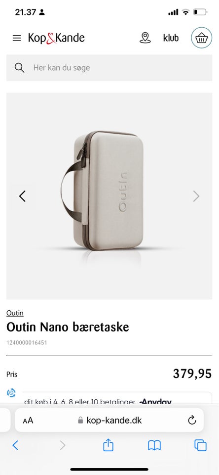 Etui taske til minipresso, Outin