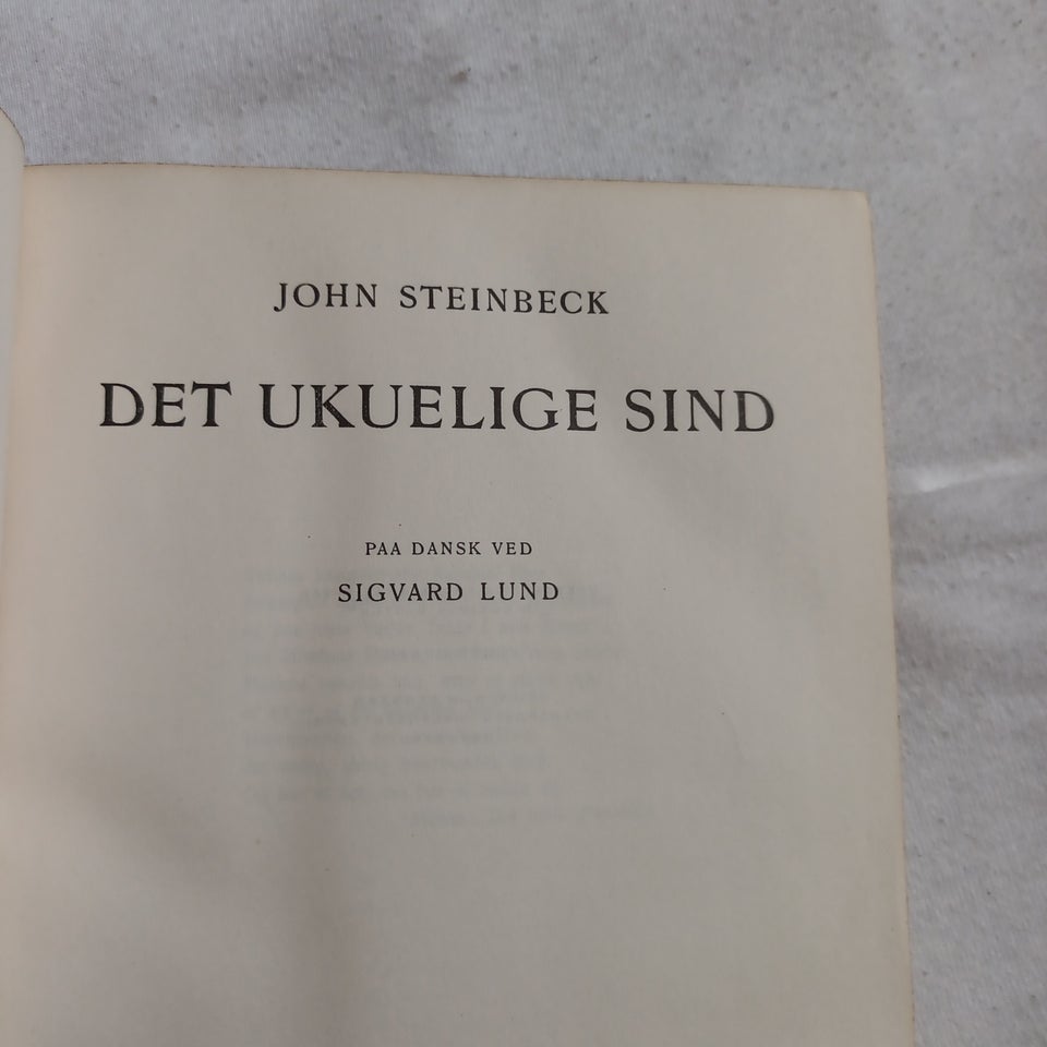 Det ukuelige Sind John Steinbeck