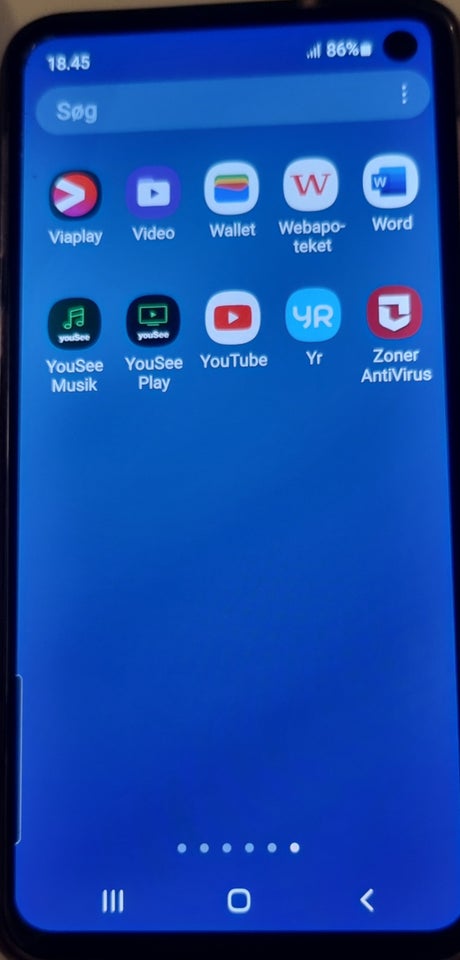 Samsung Galaxy S10e, 128 GB og plads