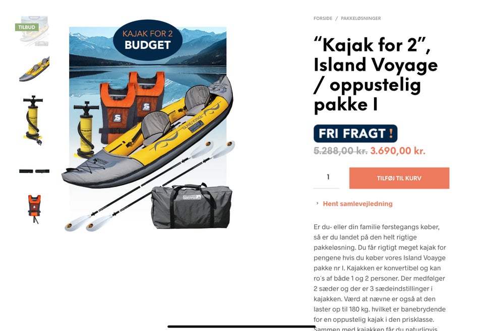 Kajak, Island Voyage