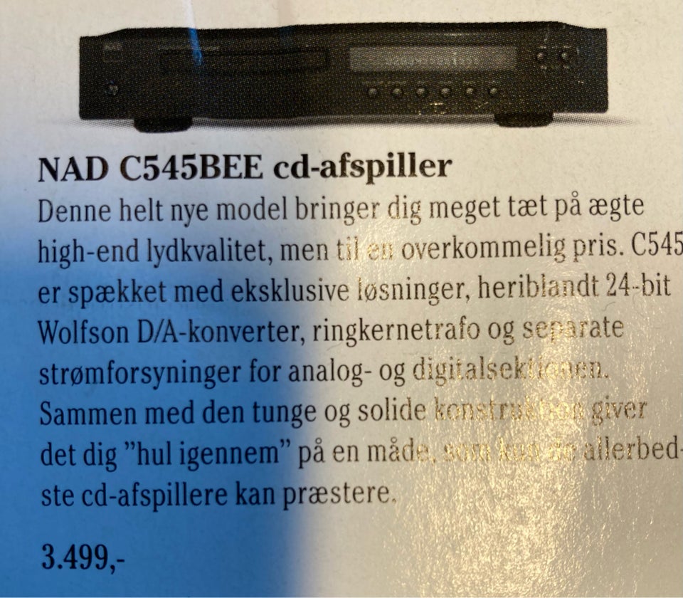 CD afspiller, Nad, C 545BEE