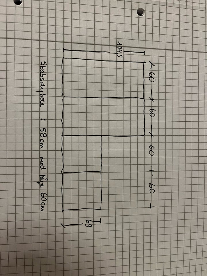 Garderobeskab, Ikea, b: 60 d: 58