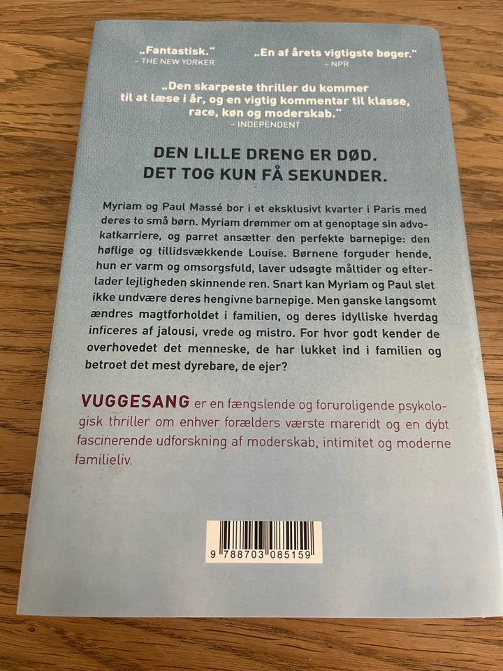 Vuggesang - psykologisk thriller,