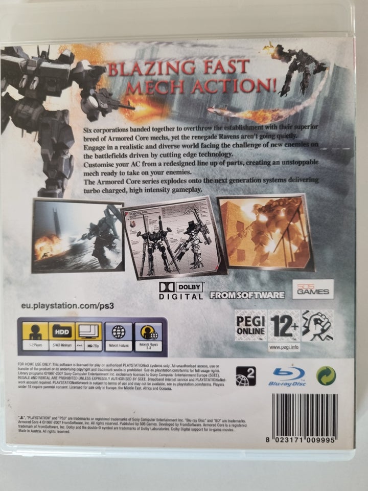 Armored core 4, PS3, action