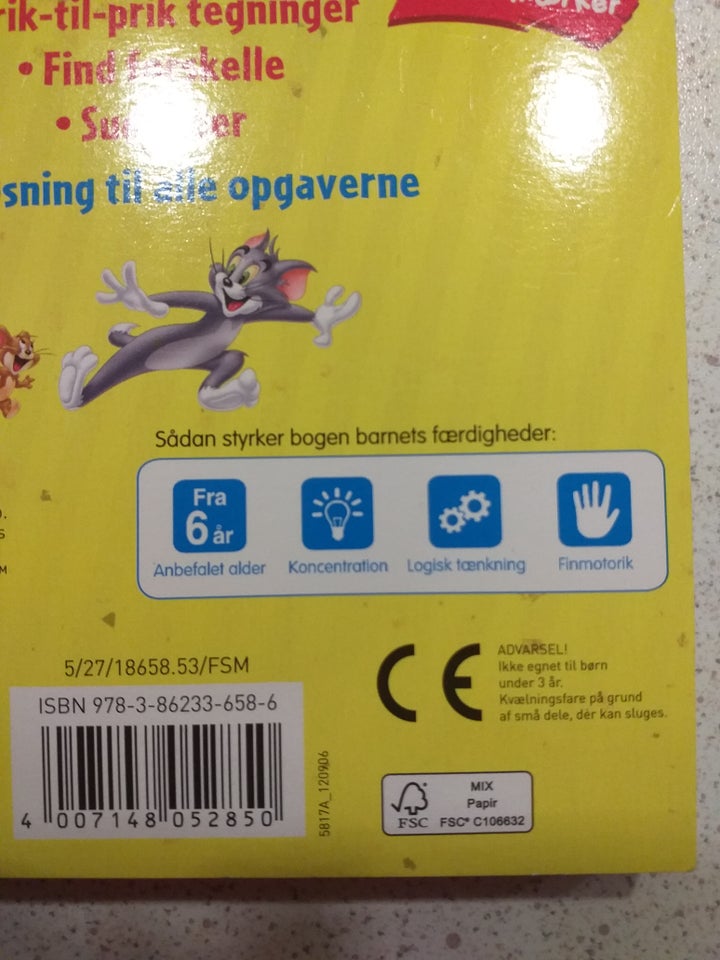 Tom  Jerry Sjove opgaver, fra 6år,