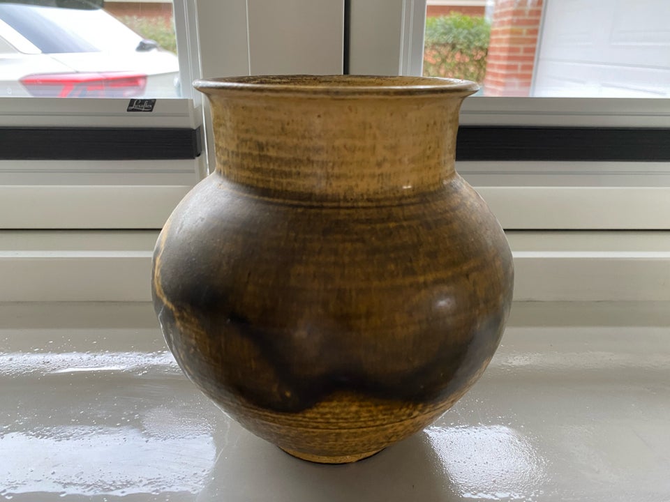 Kähler-vase - Ældre - Brun glasur.,