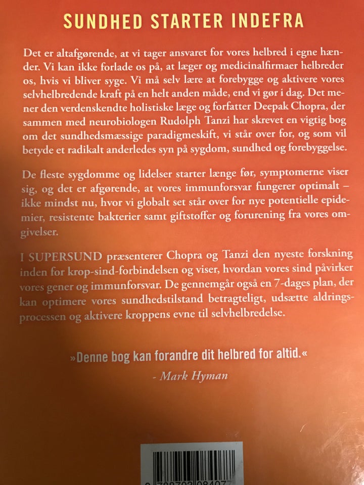 Super sund, Deepak Chopra og