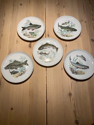 Porcelæn Fisketallerkner