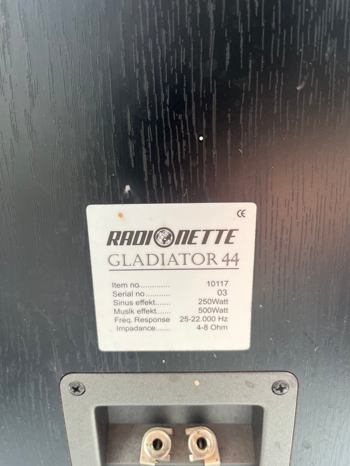 Højttaler, Radionette, Gladiator