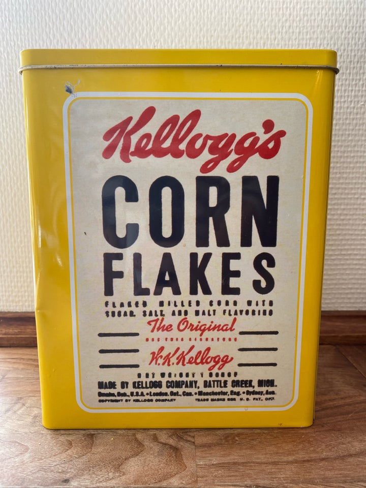 Dåser, Vintage KELLOGG’s gul dåse