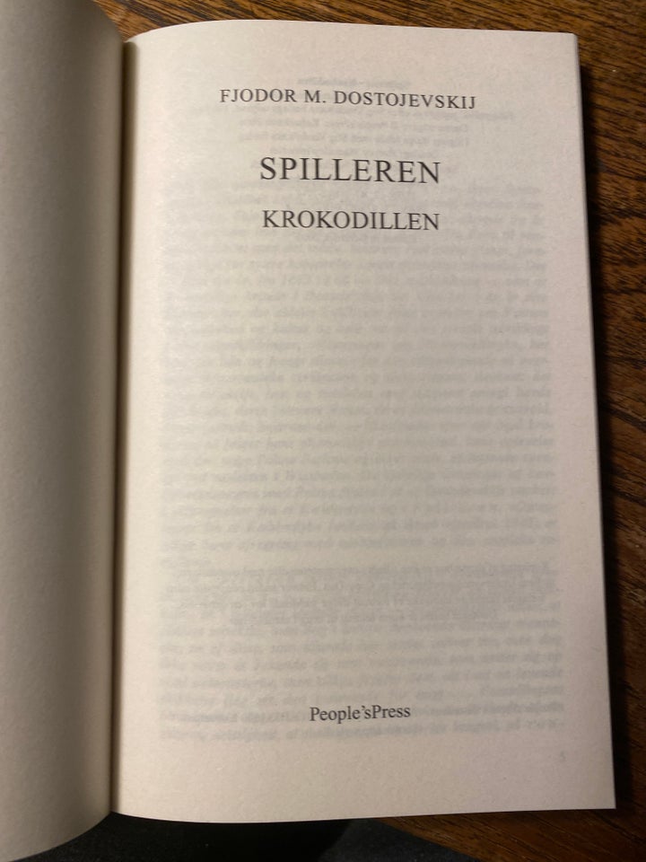 Spilleren - Krokodillen, Fjodor M.