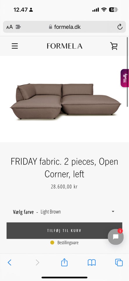 Sofa, 4 pers. , Formel a