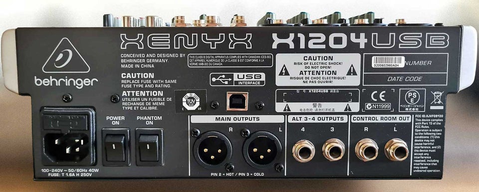 Mixer, Behringer Xenyx X1204 USB