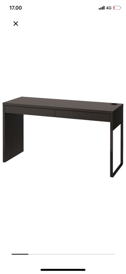 Skrivebord, Ikea Micke, b: 142 d: 50