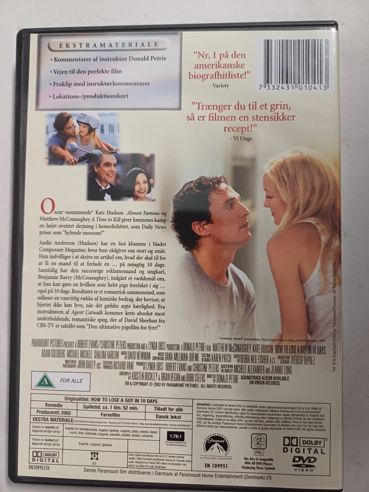 How to love a guy in 10 days, DVD,