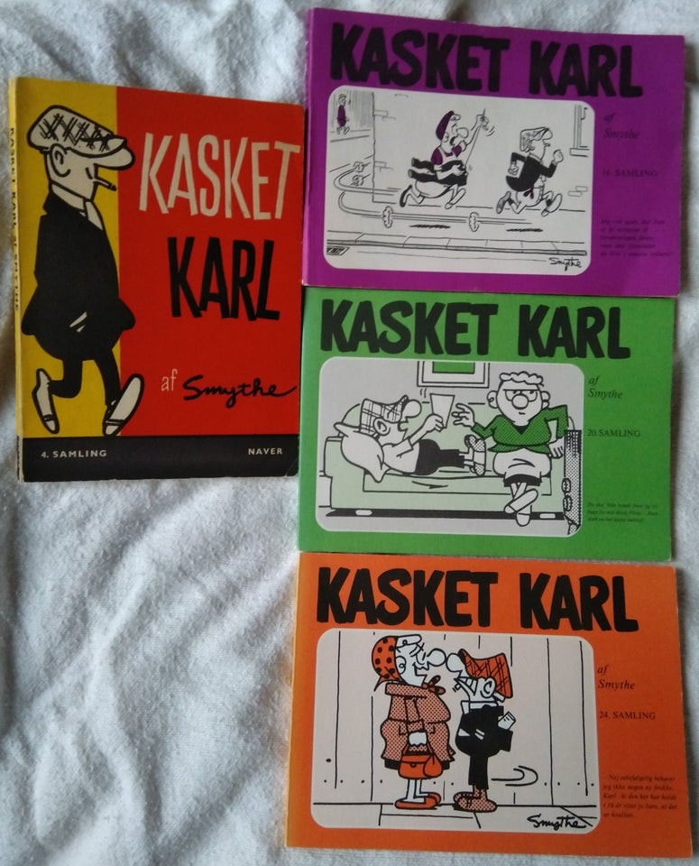 4 Stk. Kasket Karl, Reg Smythe,