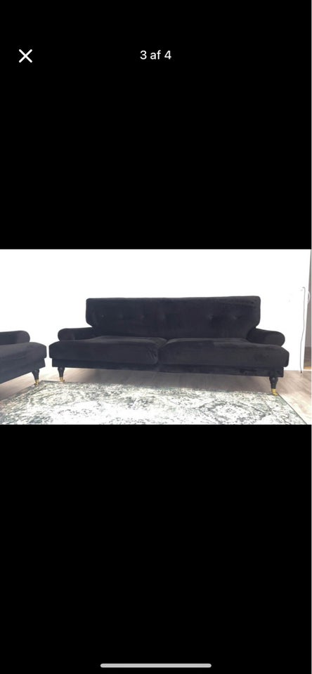 Sofa, velour, 5 pers.