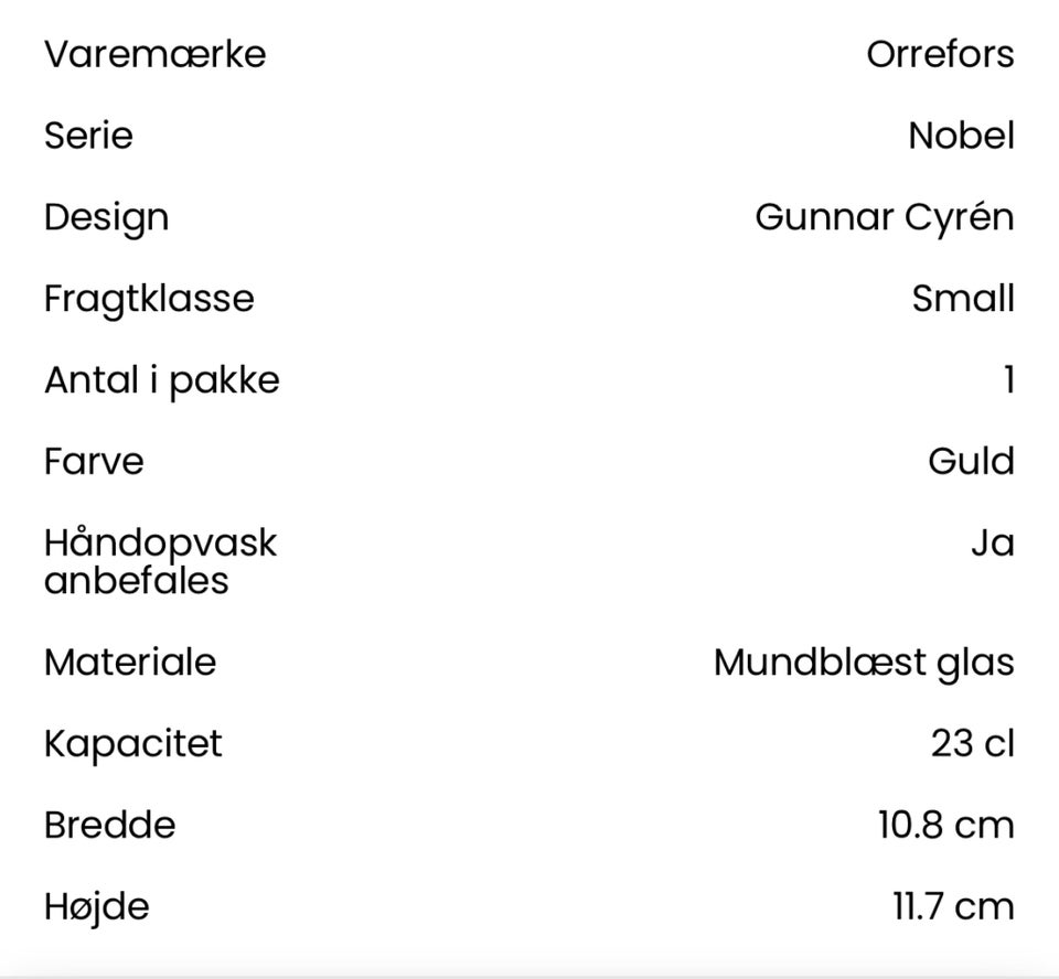 Glas Orrefors Nobel 90års