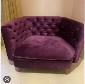 Sofa, fløjl, 2 pers.