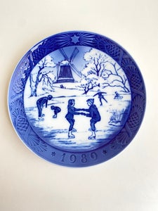 Porcelæn Juleplate 1989  Royal