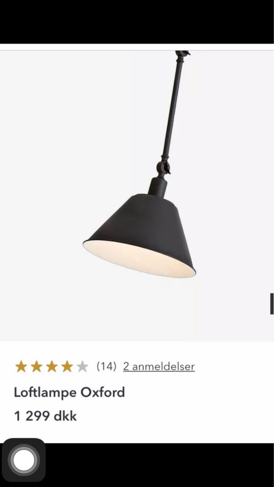 Anden loftslampe Oxford