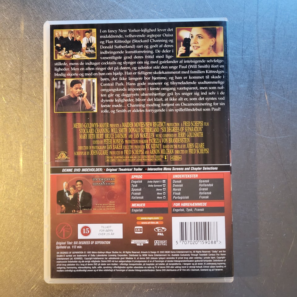 Six degrees of separation, DVD,