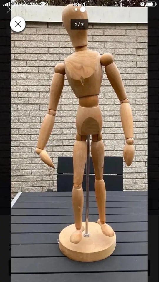 70 CM HØJ TRÆ FIGUR