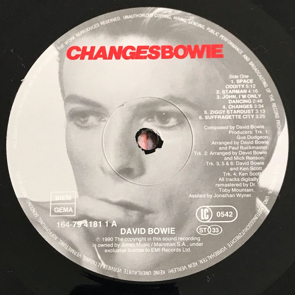 LP, David Bowie, Changesbowie