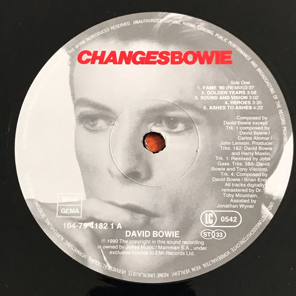 LP, David Bowie, Changesbowie