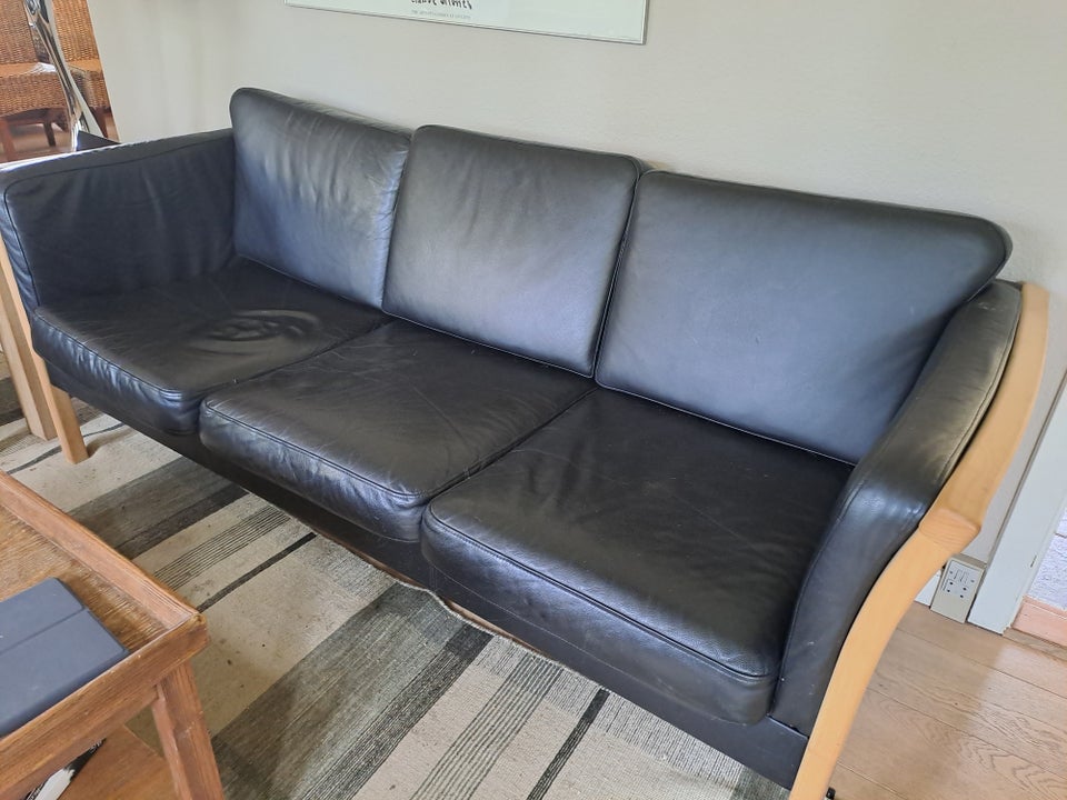 Sofa læder 3 pers