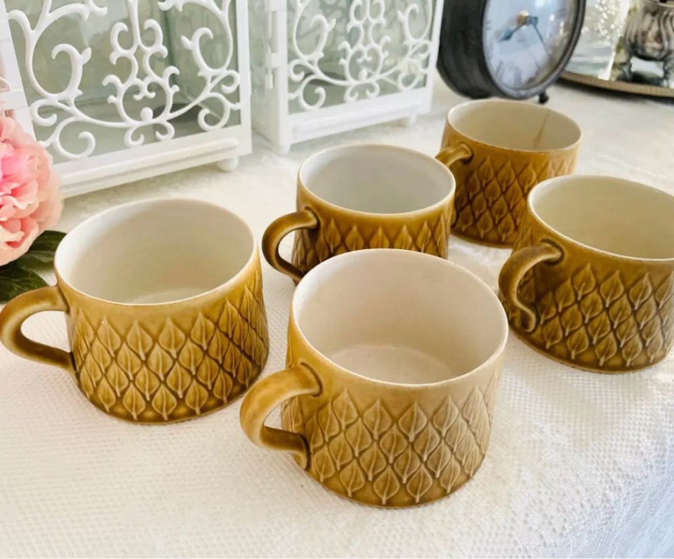 Keramik Kopper kaffekop Relief