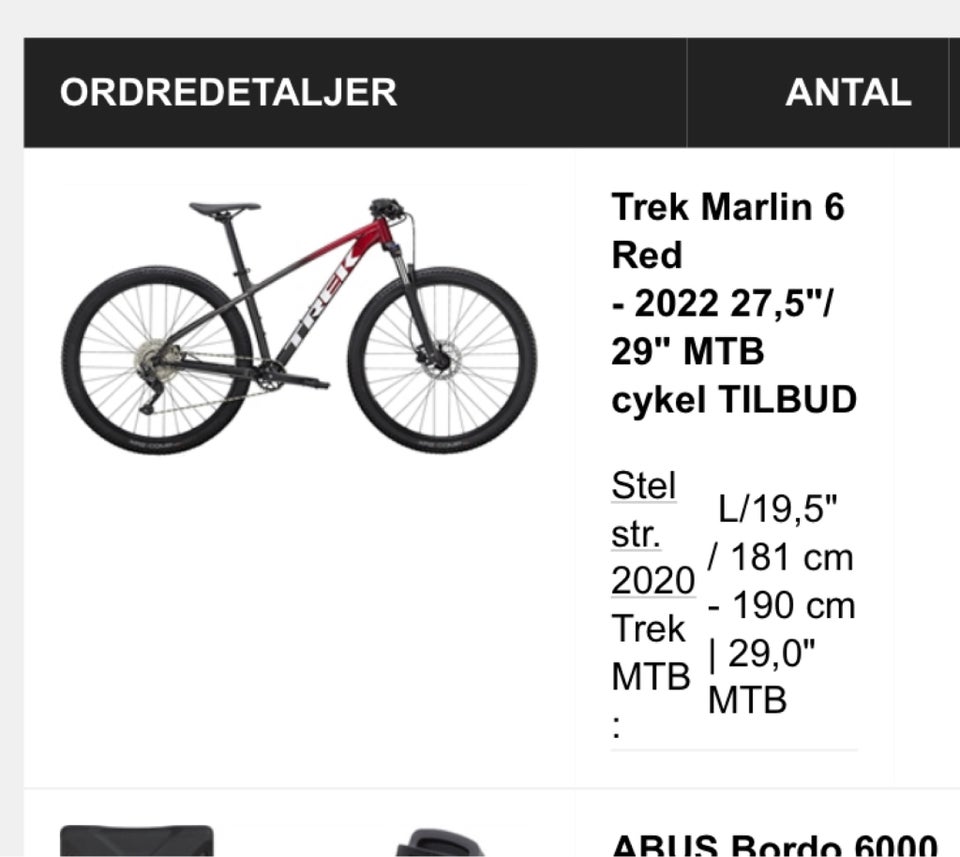 Trek Marlin 6 hardtail 29 tommer