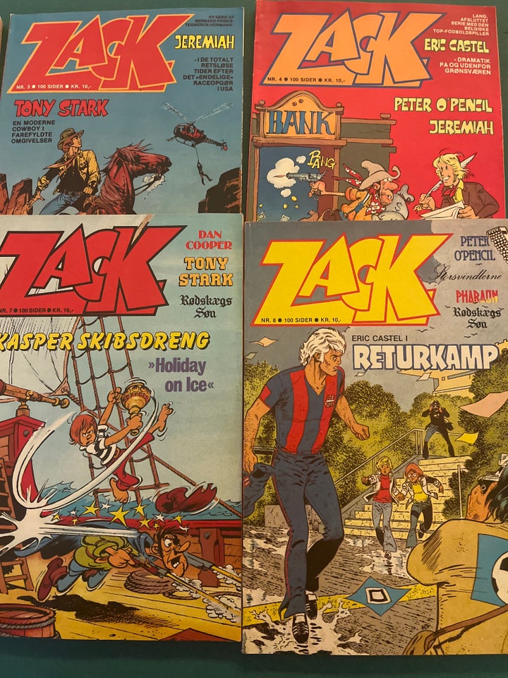 Zack 1-8, Tegneserie