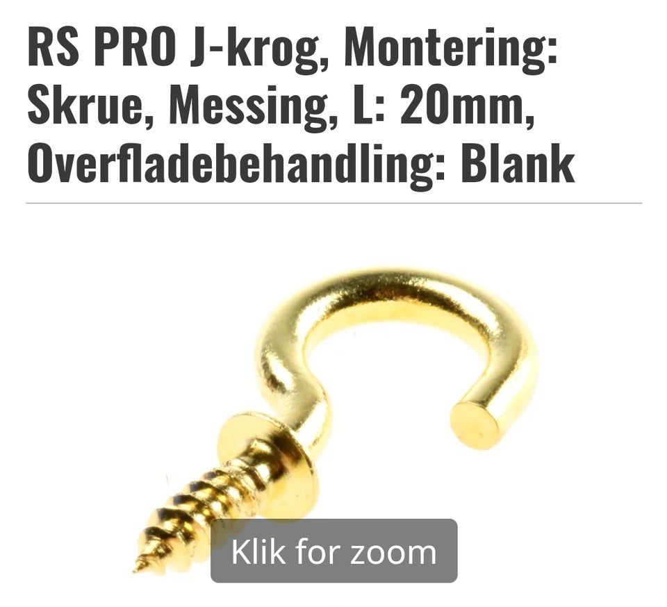 Messing skruer 20 mm