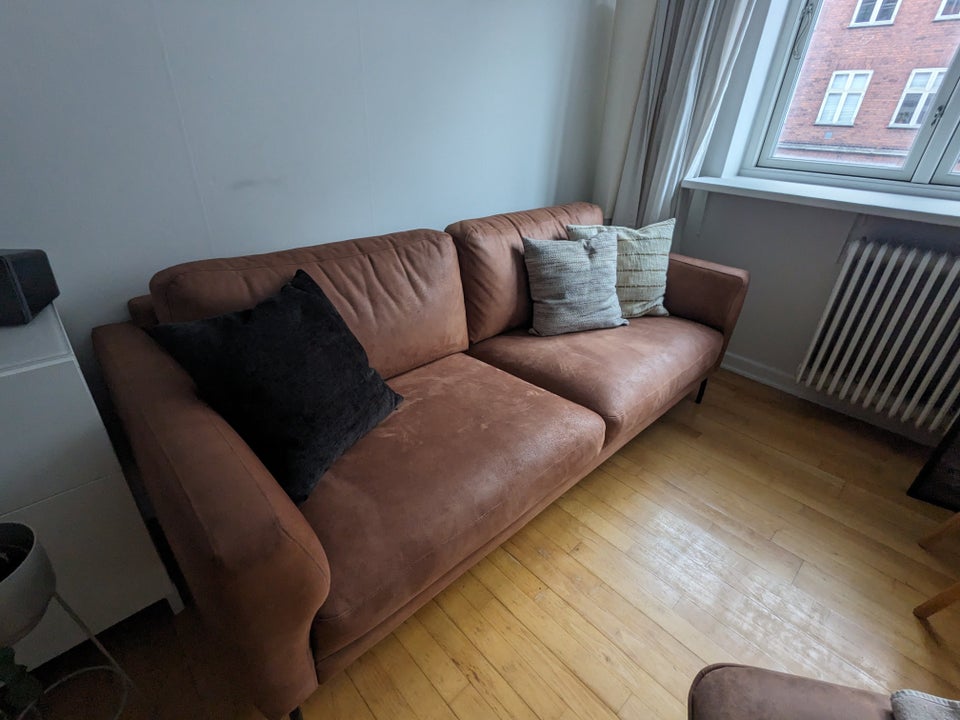 Sofa, læder, 3 pers.