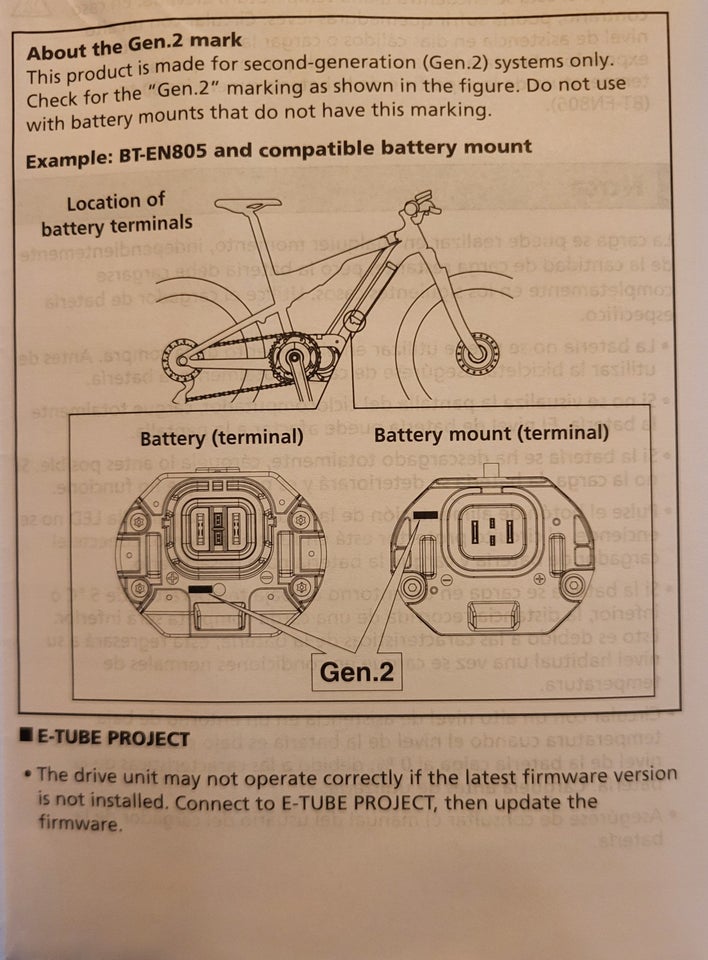 Elcykel-udstyr Battery shimano