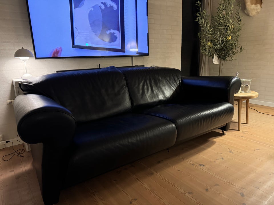 Sofa, læder, 3 pers.