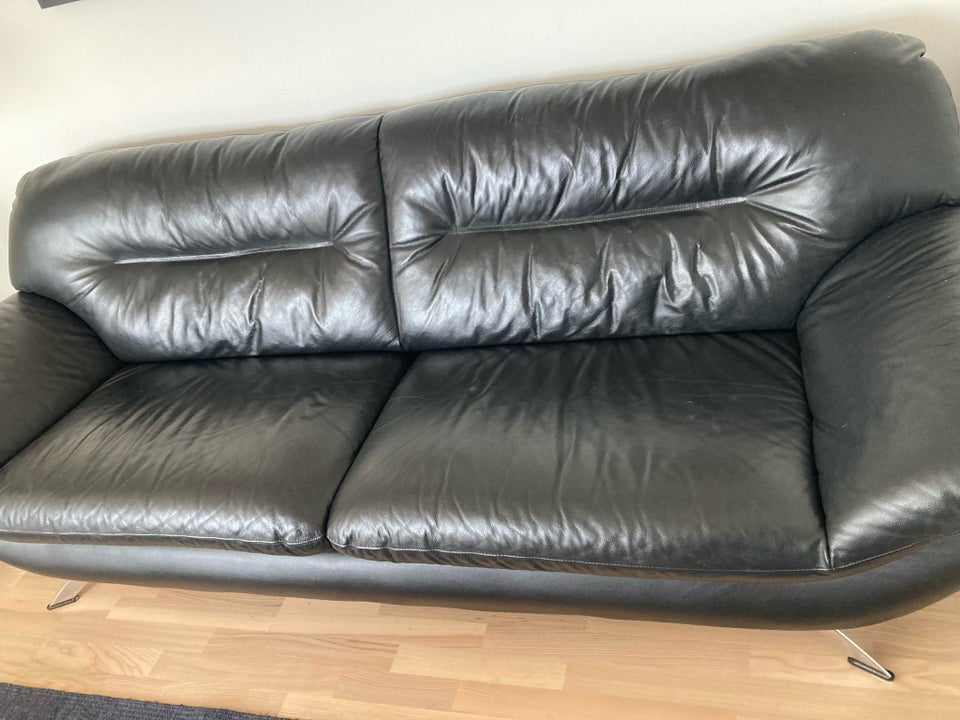 Sofa, læder, 4 pers.