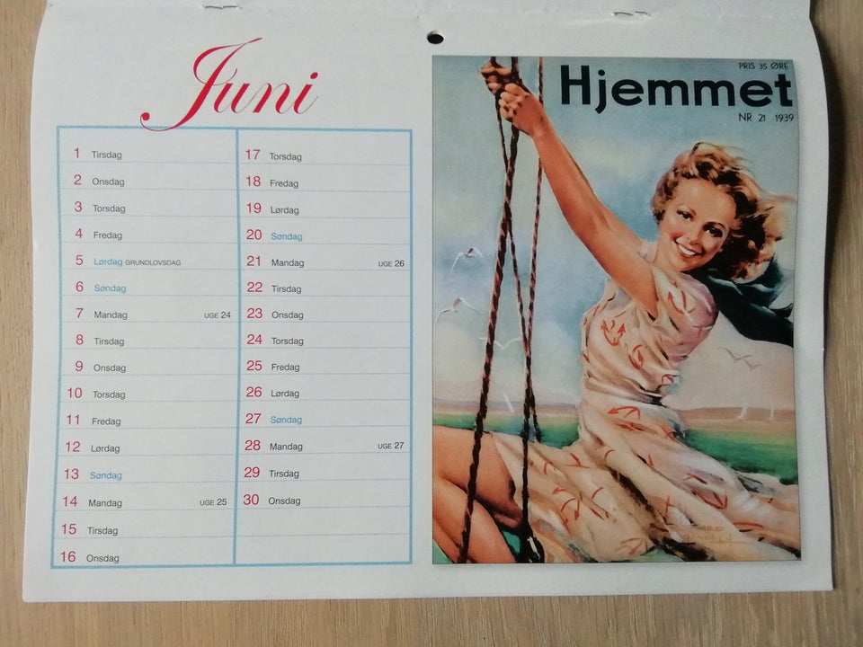 Andre samleobjekter Kalender