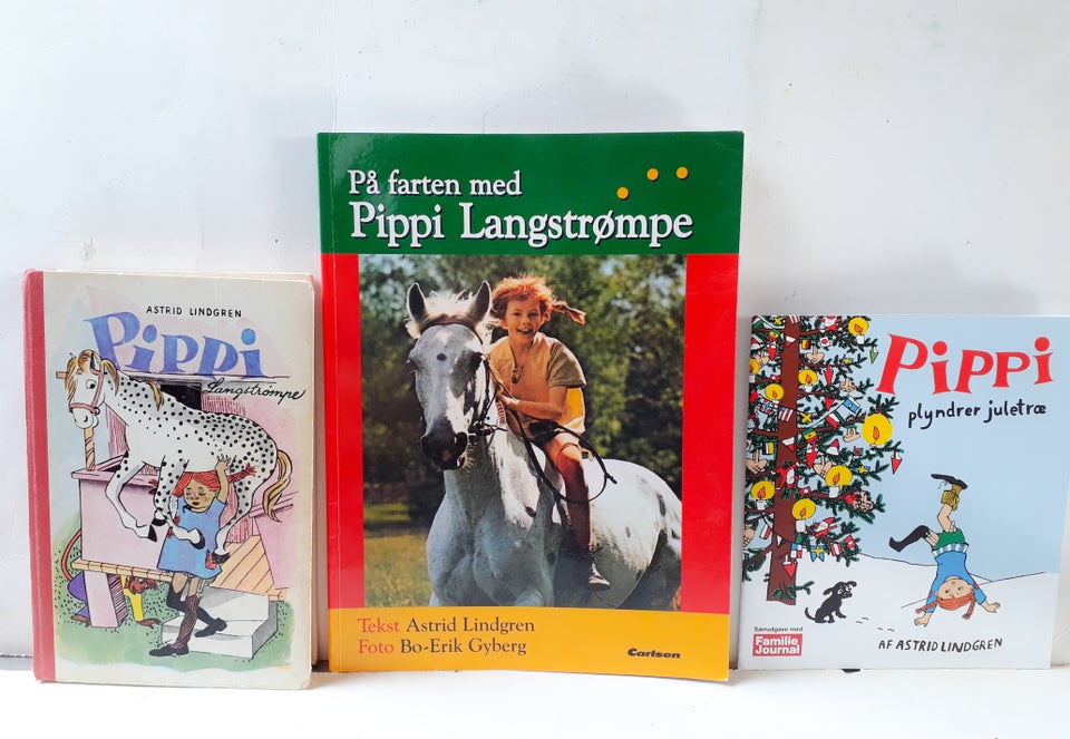 3 Pippi Langstrømpe Bøger, Astrid