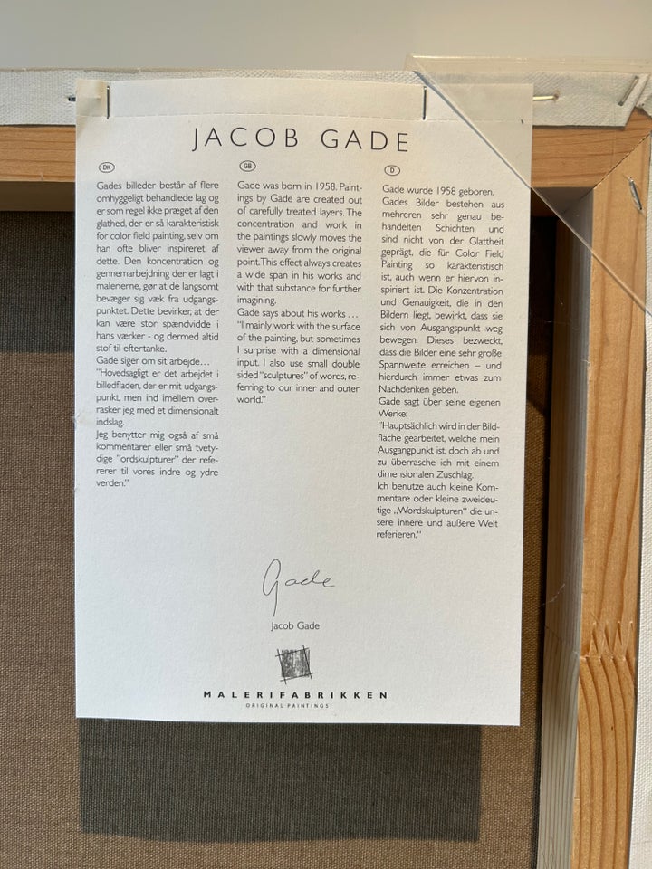 Giraf maleri af Jacob Gade