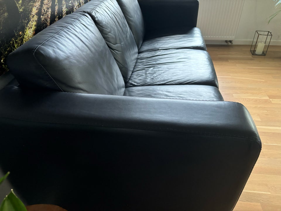 Sofa, læder, 3 pers.