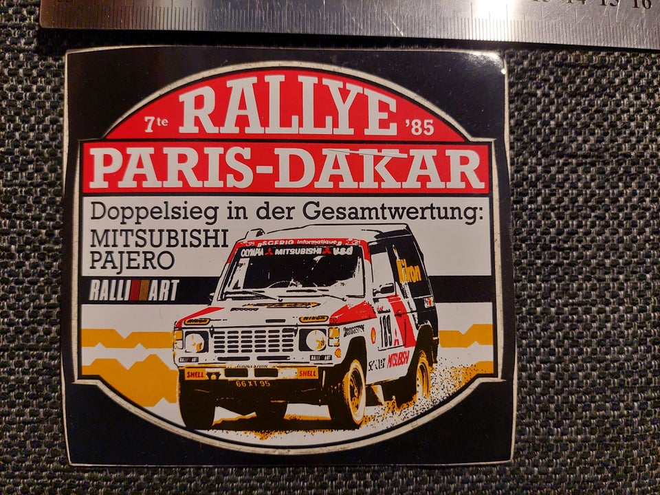 Klistermærker Paris Dakar 1985