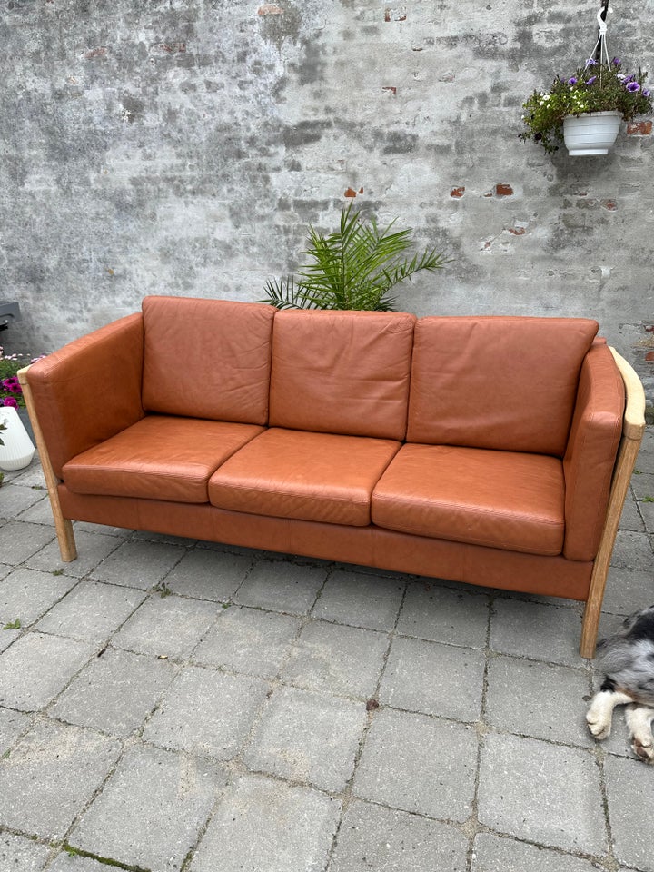 Sofa læderlook 3 pers