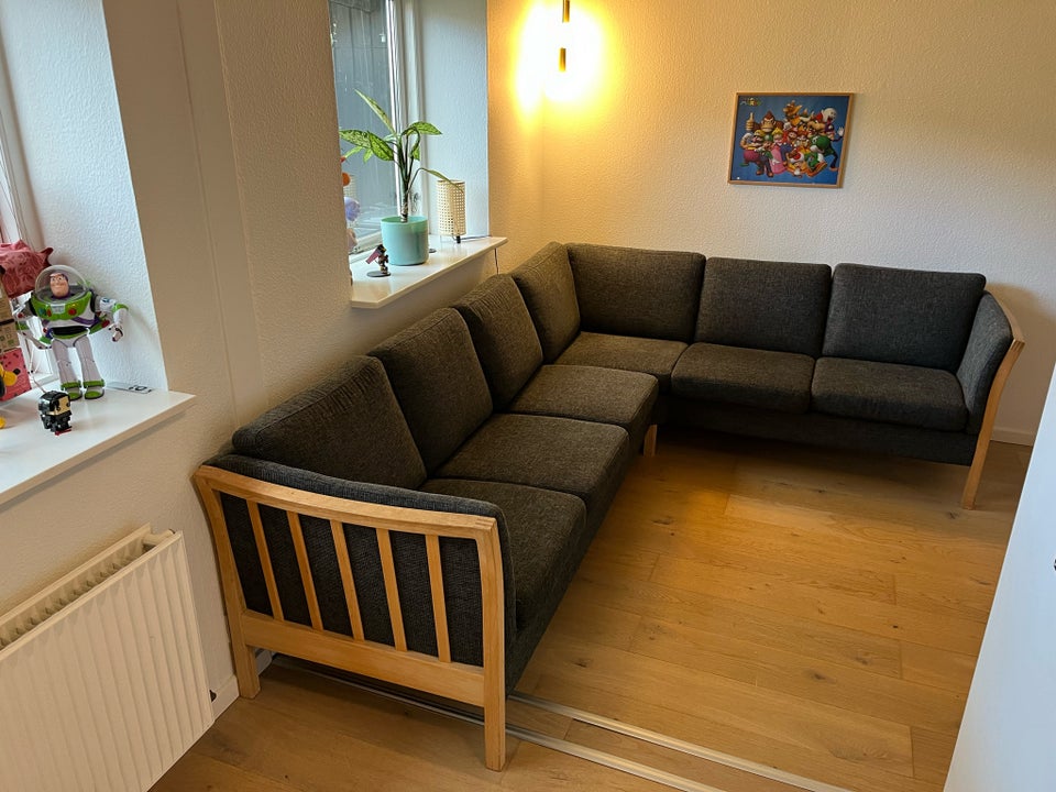 Hjørnesofa, stof, 6 pers.