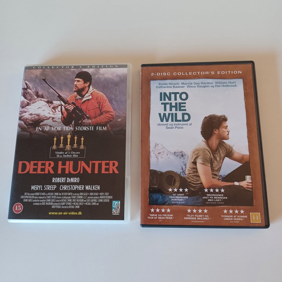 Deer Hunter og Into the Wild, DVD,