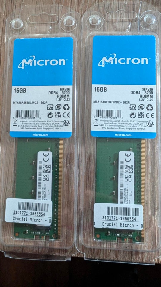 Micron 16GB DDR4 SDRAM