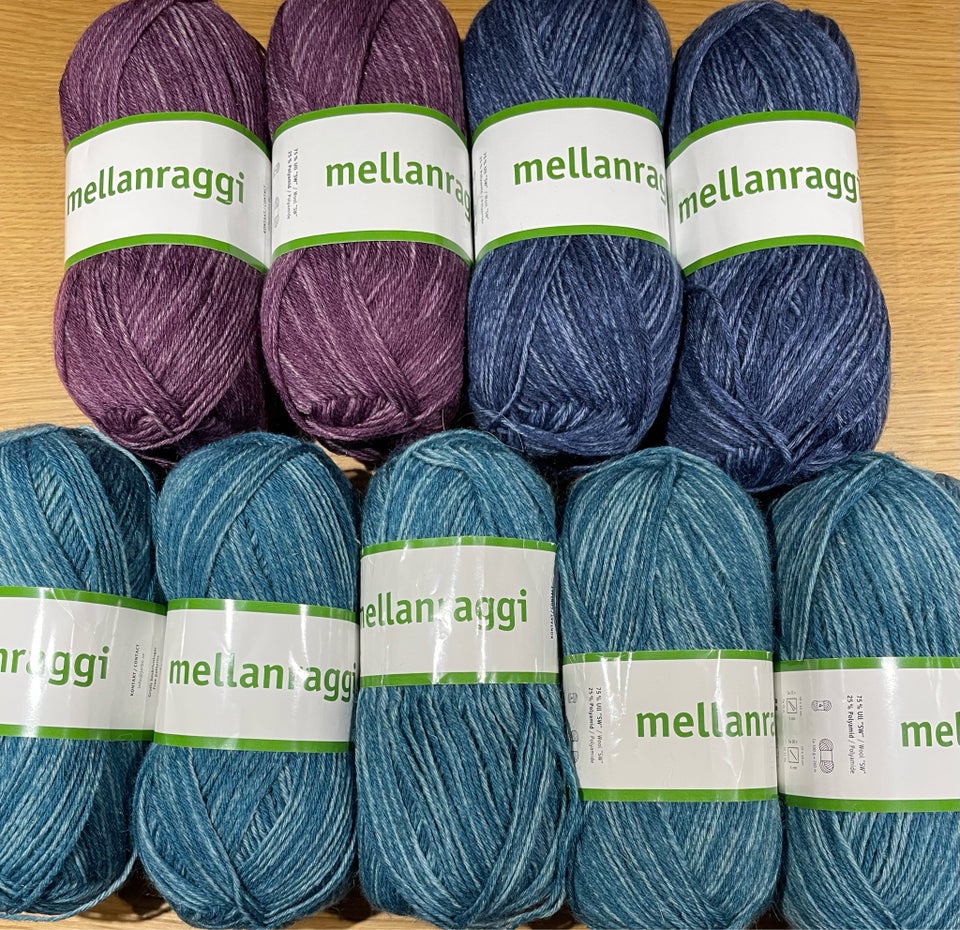 Garn, 100 g. Mellanraggi Sock,